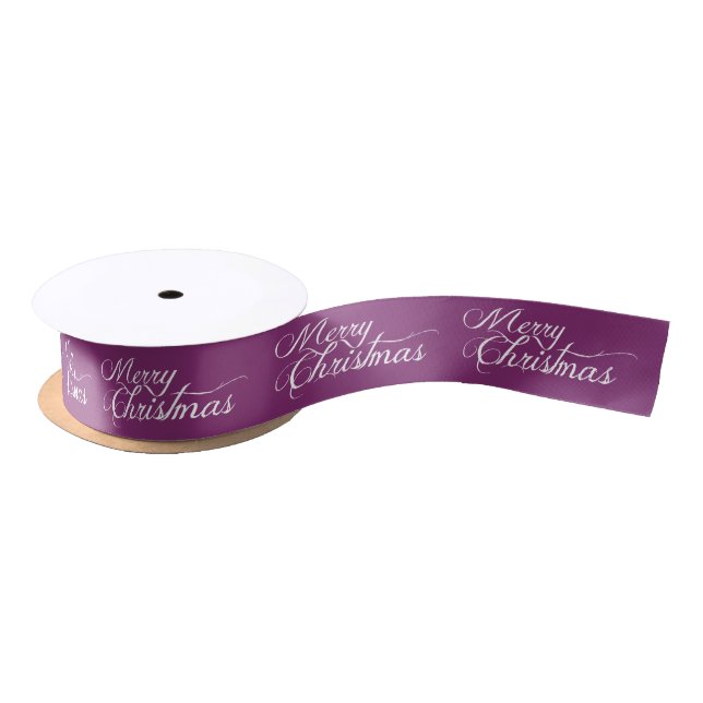 Merry Chistmas Custom Colour Christmas Ribbon Satin Ribbon (Spool)