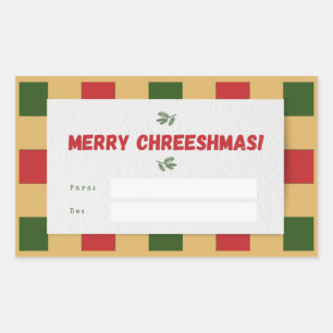 Merry Chreeshmas plaid Gift Rectangular Sticker