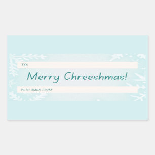 Merry Chreeshmas Snowflake Gift Rectangular Sticker