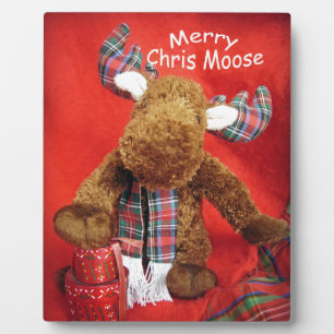 Merry Chris Moose Plaque