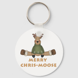 Merry Chris-Moose T-shirts and Gifts Key Ring