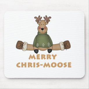 Merry Chris-Moose T-shirts and Gifts Mouse Mat