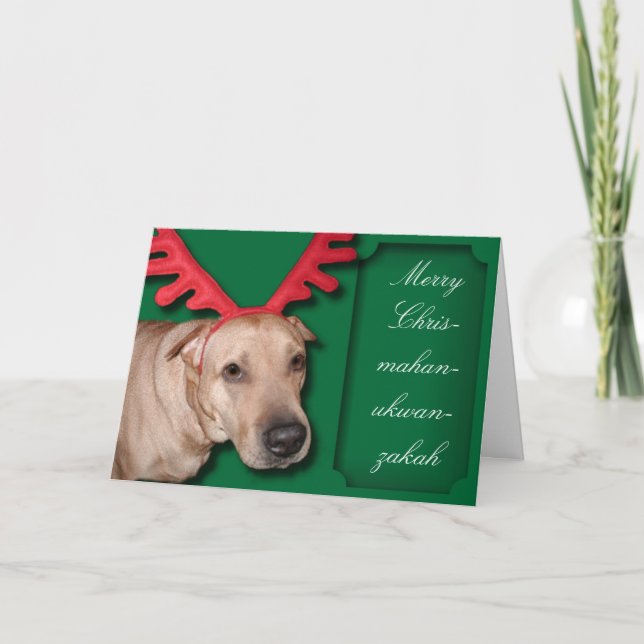 Merry Chrismahanukwanzakah Holiday Card (Front)