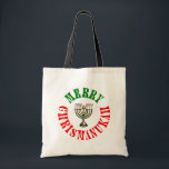 Merry Chrismanukah- Christmas Chanukah Menorah Tote Bag<br><div class="desc">The perfect way to celebrate both Christmas and Hanukah all at the same time. Merry Christmas Happy Chanukah = Merry Chrismanukah, complete with Candy Cane Menorah Candles.</div>