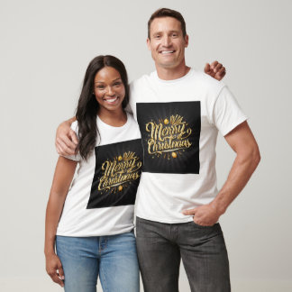 Merry Chrismas Gold T-Shirt