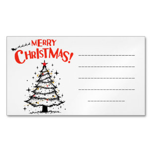 merry chrismas in u 	Magnetic business card