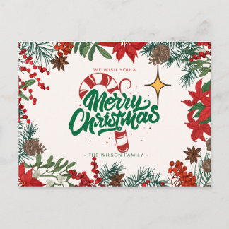 merry chrismas in u postcard
