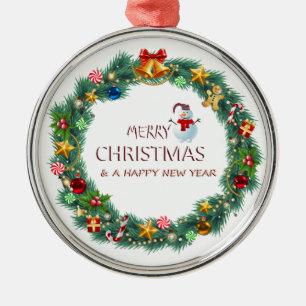 merry chrismas metal tree decoration