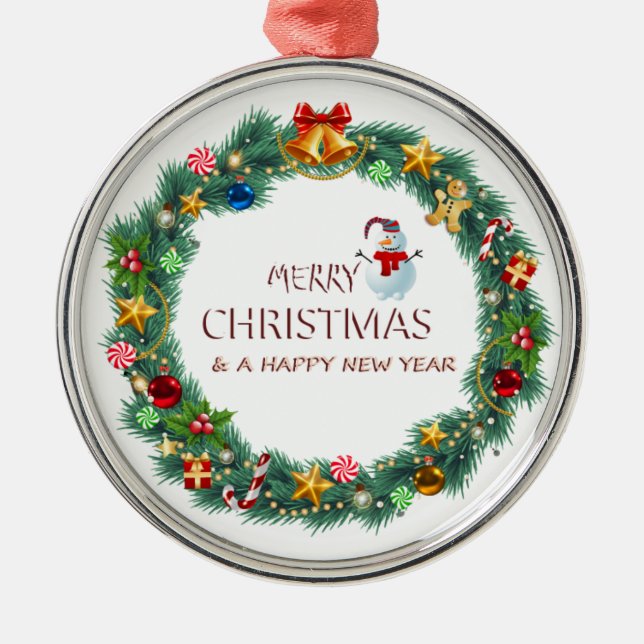 merry chrismas metal tree decoration (Front)