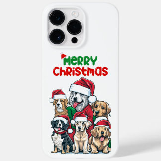 Merry Chrismas with dogs Case-Mate iPhone 14 Pro Max Case