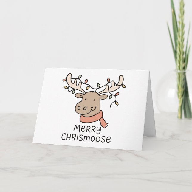 Merry Chrismoose - Funny Christmas Card (Front)