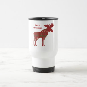 Merry ChrisMoose Funny Christmas Moose Animal Art Travel Mug