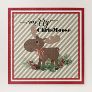 Merry ChrisMoose Jigsaw Puzzle