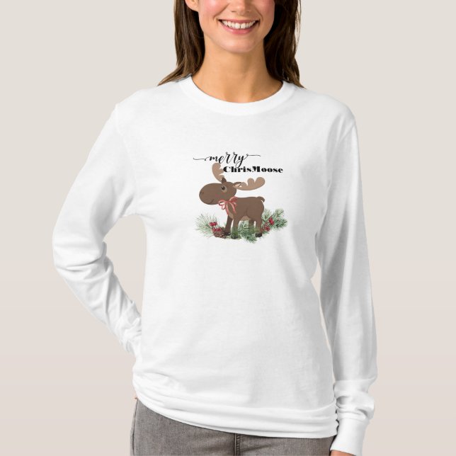 Merry ChrisMoose T-Shirt (Front)