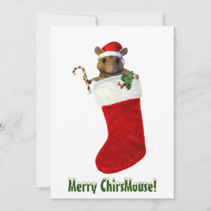 Merry ChrisMouse Flat Holiday Card