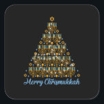 Merry Chrismukkah 2022 Happy Hanukkah Christmas Tr Square Sticker<br><div class="desc">This is a great gift for your family,  friends during Hanukkah holiday. They will be happy to receive this gift from you during Hanukkah holiday.</div>
