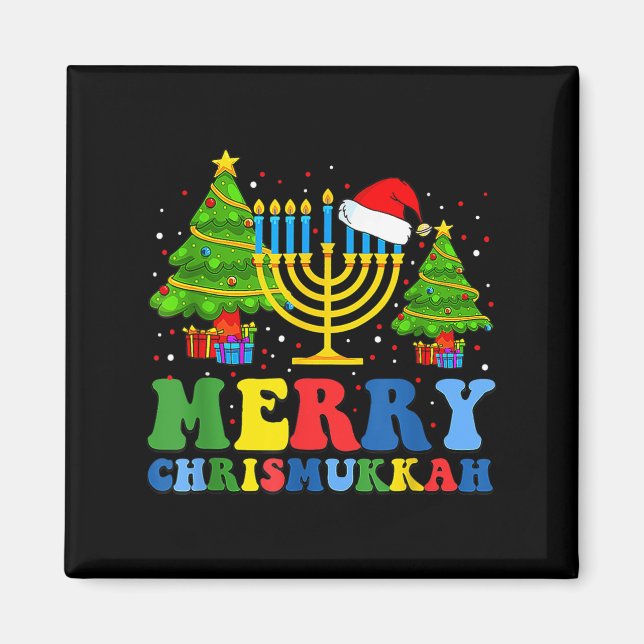 Merry Chrismukkah 2024 Happy Hanukkah Christmas Sa Magnet (Front)