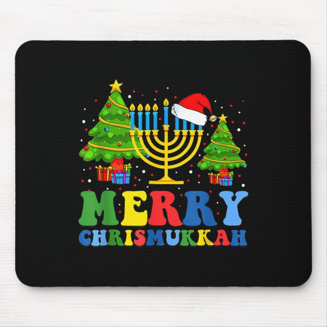 Merry Chrismukkah 2024 Happy Hanukkah Christmas Sa Mouse Mat (Front)
