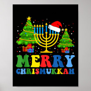 Merry Chrismukkah 2024 Happy Hanukkah Christmas Sa Poster