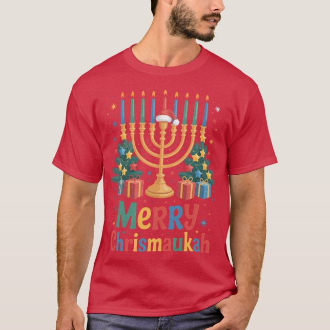 Merry Chrismukkah 2025 Happy Hanukkah Christmas gi T-Shirt (Front)
