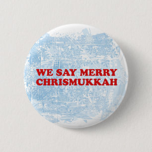 merry chrismukkah 6 cm round badge