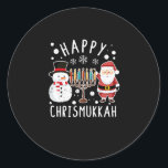 Merry Chrismukkah Christmas Hanukkah Christmas Classic Round Sticker<br><div class="desc">Santa Tee Christmas boys children youth men. Funny humour graphic t-shirt costume for those who believe in Santa Claus,  love deer,  reindeer,  elf,  singing songs,  party decorations.</div>