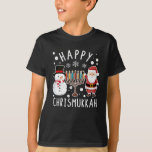 Merry Chrismukkah Christmas Hanukkah Christmas T-Shirt<br><div class="desc">Santa Tee Christmas boys children youth men. Funny humour graphic t-shirt costume for those who believe in Santa Claus,  love deer,  reindeer,  elf,  singing songs,  party decorations.</div>