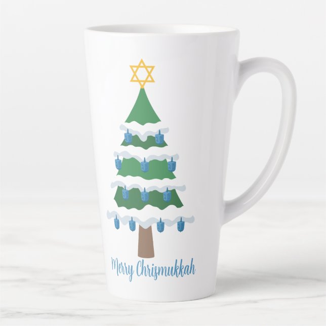 Merry Chrismukkah Cute Hanukkah Christmas Latte Mug (Right)