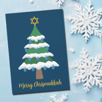 Merry Chrismukkah Cute Hanukkah Christmas Tree