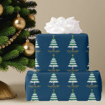 Merry Chrismukkah Cute Hanukkah Christmas Tree Wrapping Paper<br><div class="desc">This cute Merry Chrismukkah wrapping paper features a green Christmas tree decorated with blue dreidel ornaments and a gold Jewish Star of David at the top for Hanukkah to combine the 2 holidays for a family that celebrates both.</div>