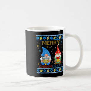 Merry Chrismukkah Funny Gnomes Christmas And Hanuk Coffee Mug