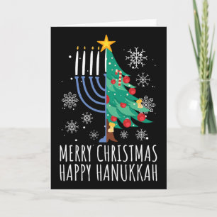 Merry Chrismukkah Happy Christmas Hanukkah Card