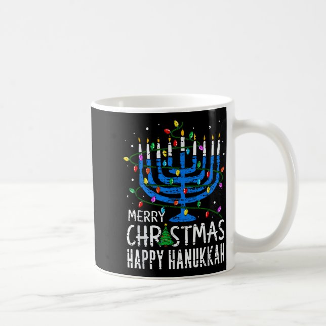 Merry Chrismukkah Happy Christmas Hanukkah Chanuka Coffee Mug (Right)