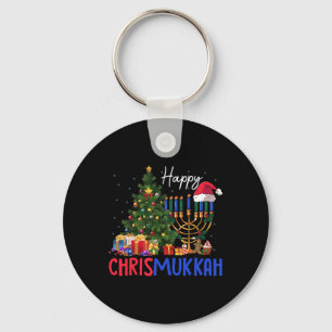 Merry Chrismukkah Happy Christmas Hanukkah Key Ring