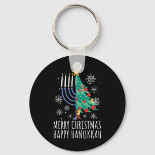 Merry Chrismukkah Happy Christmas Hanukkah Key Ring