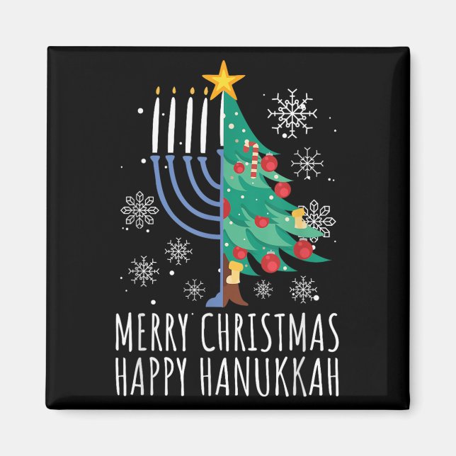Merry Chrismukkah Happy Christmas Hanukkah  Magnet (Front)