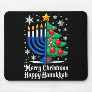 Merry Chrismukkah Happy Christmas Hanukkah Matchin Mouse Mat