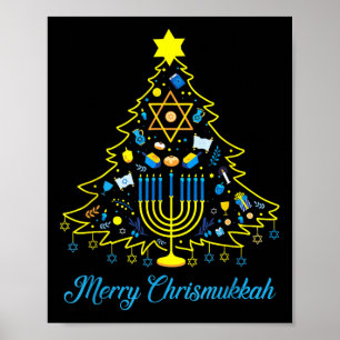 Merry Chrismukkah Happy Christmas Hanukkah  Poster