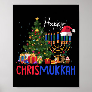 Merry Chrismukkah Happy Christmas Hanukkah Poster