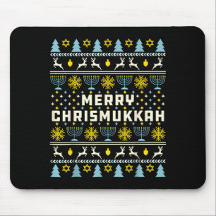 Merry Chrismukkah Happy Hanukkah Jew Ugly Christma Mouse Mat