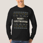 Merry Chrismukkah Happy Hanukkah Menorah Ugly T-Shirt<br><div class="desc">Ready to celebrate the joyous blend of Hanukkah and Christmas in style? This Merry Happy Chrismukkah shirt is the perfect choice for those who cherish both traditions</div>