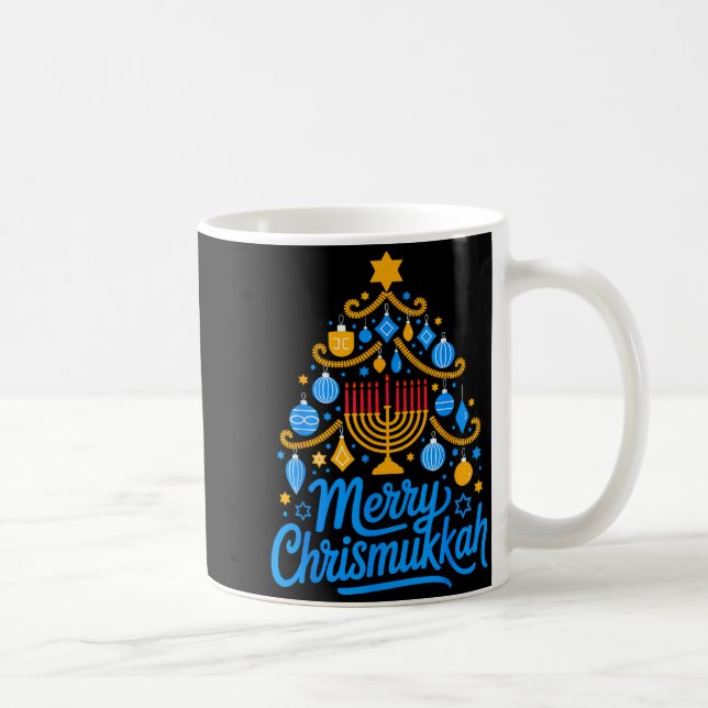 Merry Chrismukkah Holiday Hanukkah Family Matching Coffee Mug (Right)