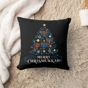 Merry Chrismukkah Jewish Holiday Hanukkah Cushion