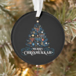 Merry Chrismukkah Jewish Holiday Hanukkah Ornament<br><div class="desc">Merry Chrismukkah Jewish Holiday Hanukkah Religious</div>
