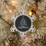 Merry Chrismukkah Jewish Holiday Hanukkah Snowflake Pewter Christmas Ornament<br><div class="desc">Merry Chrismukkah Jewish Holiday Hanukkah Religious</div>
