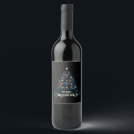 Merry Chrismukkah Jewish Holiday Hanukkah Wine Label<br><div class="desc">Merry Chrismukkah Jewish Holiday Hanukkah Religious</div>
