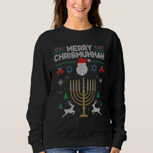 Merry Chrismukkah Jewish Ugly Christmas Hanukkah Sweatshirt