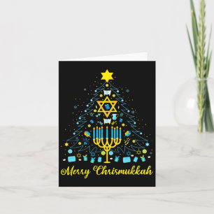 Merry Chrismukkah Menorah Christmas Tree Chanukah  Card