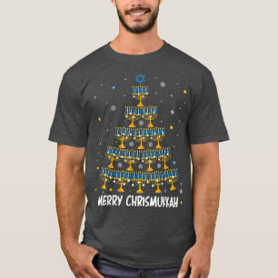 Merry Chrismukkah Menorah Christmas Tree Hanukkah T-Shirt