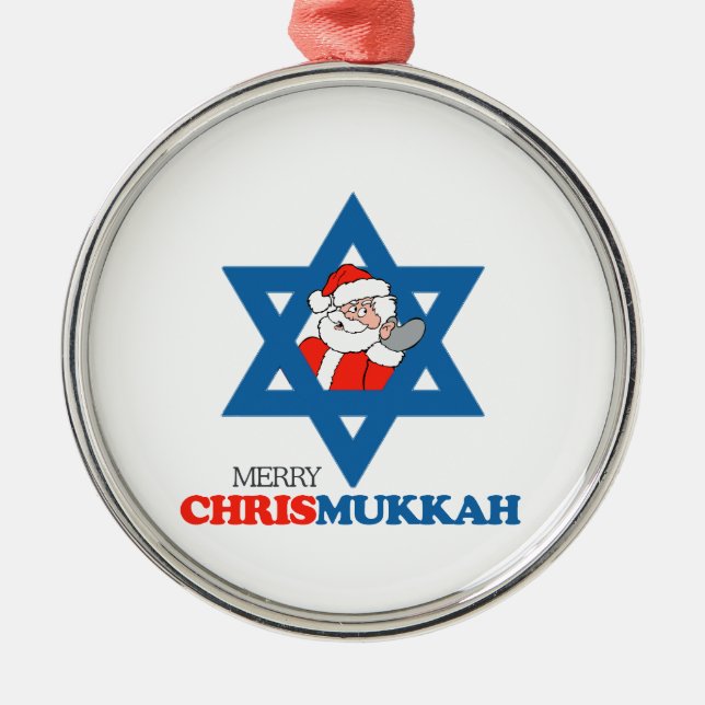 Merry Chrismukkah - Metal Tree Decoration (Front)